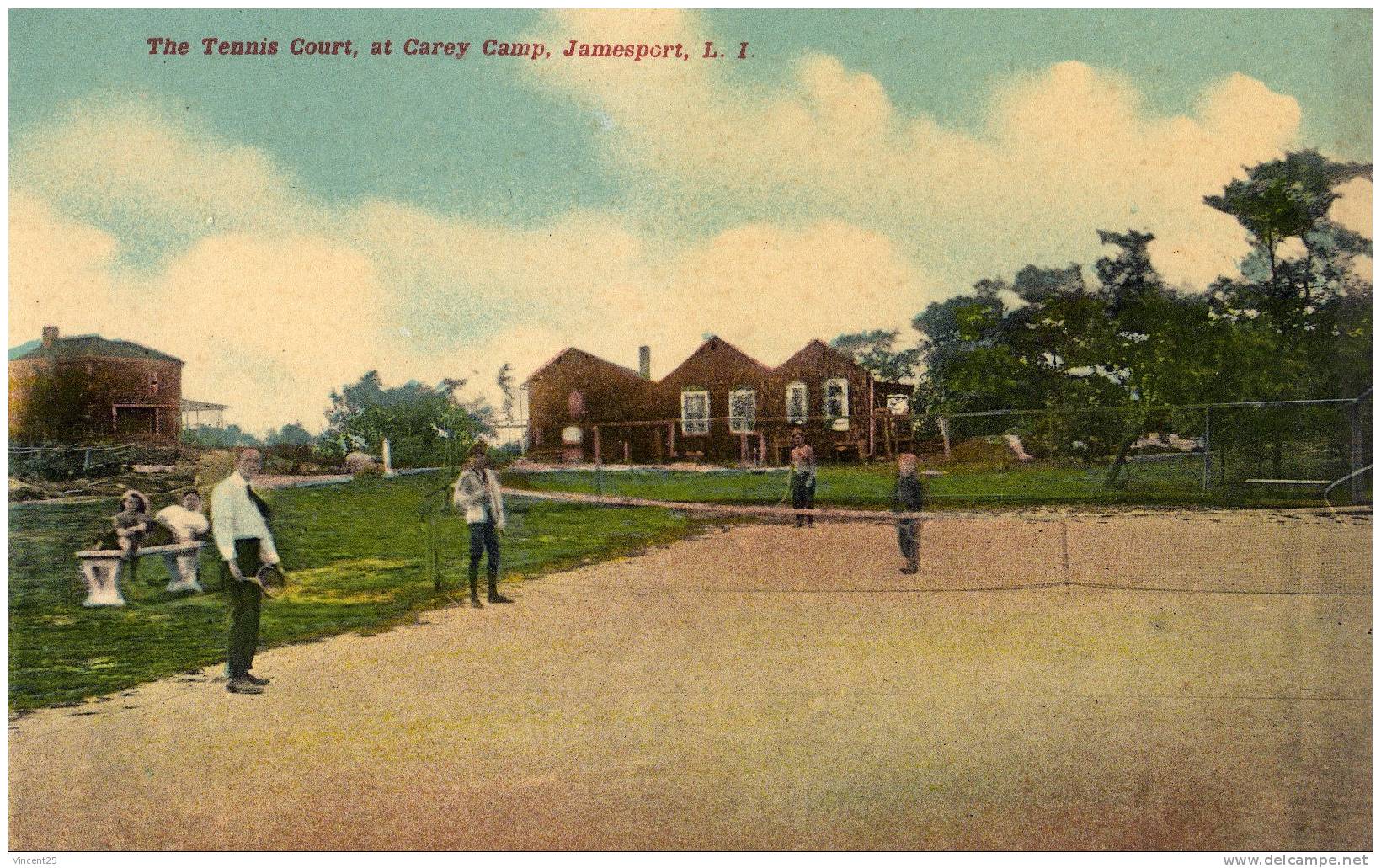 THE TENNIS COURT AT CAREY CAMP JAMESPORT LONG ISLAND NEW YORK MISSOURI - Long Island