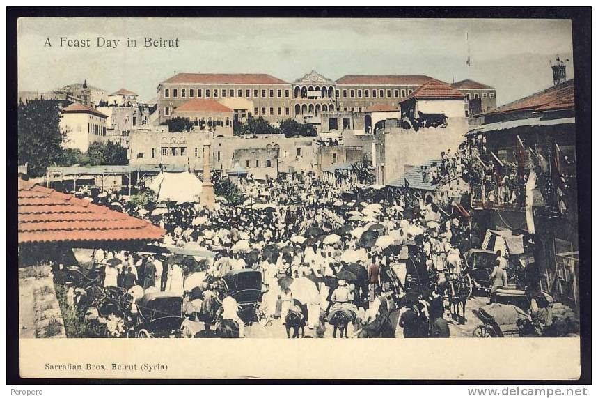 Libanon  Lebanon  BEYROUTH   A Feast Day In Beirut   Old Postcard - Libanon