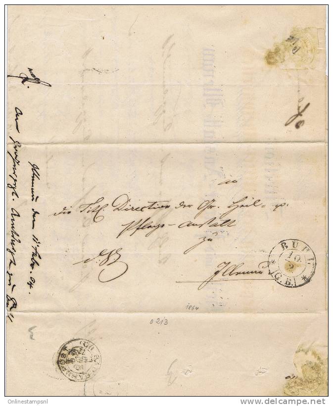 Switserland: Cover / Letter 1864 - ...-1845 Voorlopers