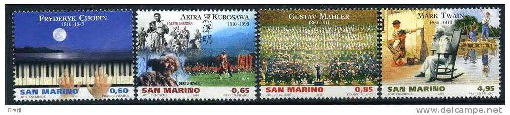 2010 San Marino, Grandi Artisti, Francobolli Nuovi (**) - Unused Stamps