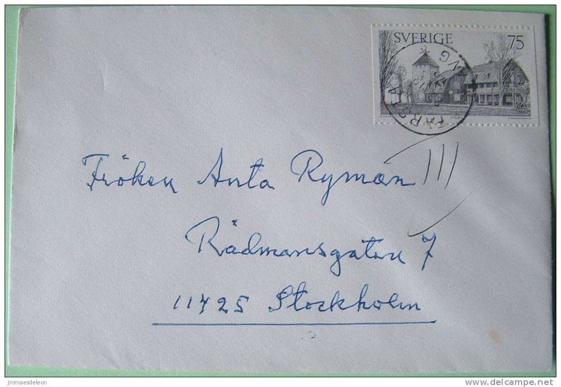 Sweden 1976 Cover To Stockholm - Visby Gunpowder Tower - Oblitérés