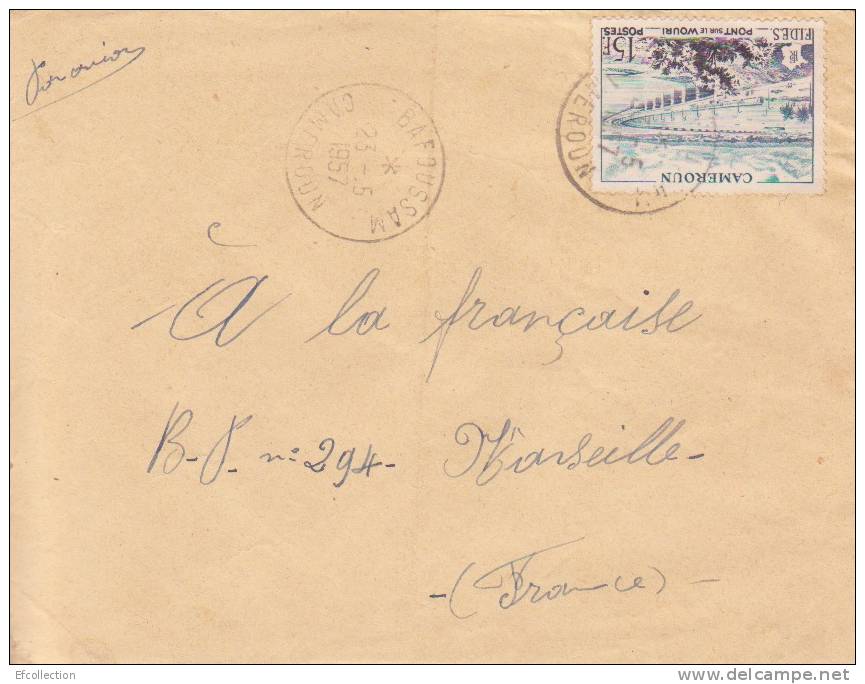 Cameroun,Mifi,Bafoussam Le 23/05/1957 > France,colonies,lettre,po Nt Sur Le Wouri à Douala,15f N°301 - Lettres & Documents