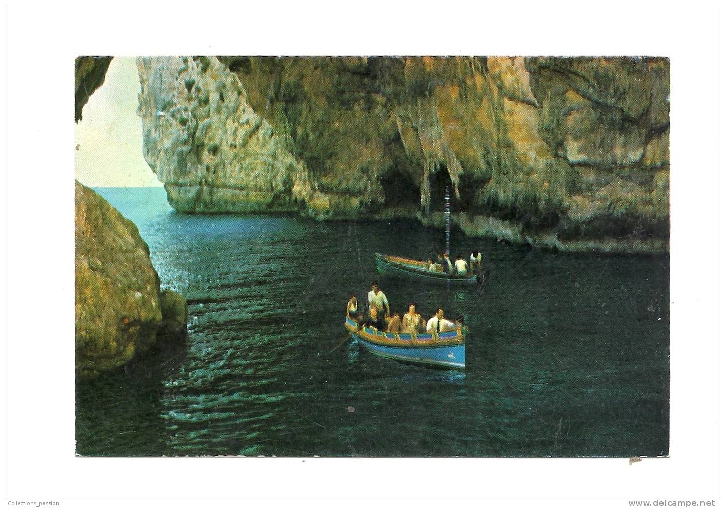 Cp, Malte, Blue Grotto, Voyagée 1989 - Malta