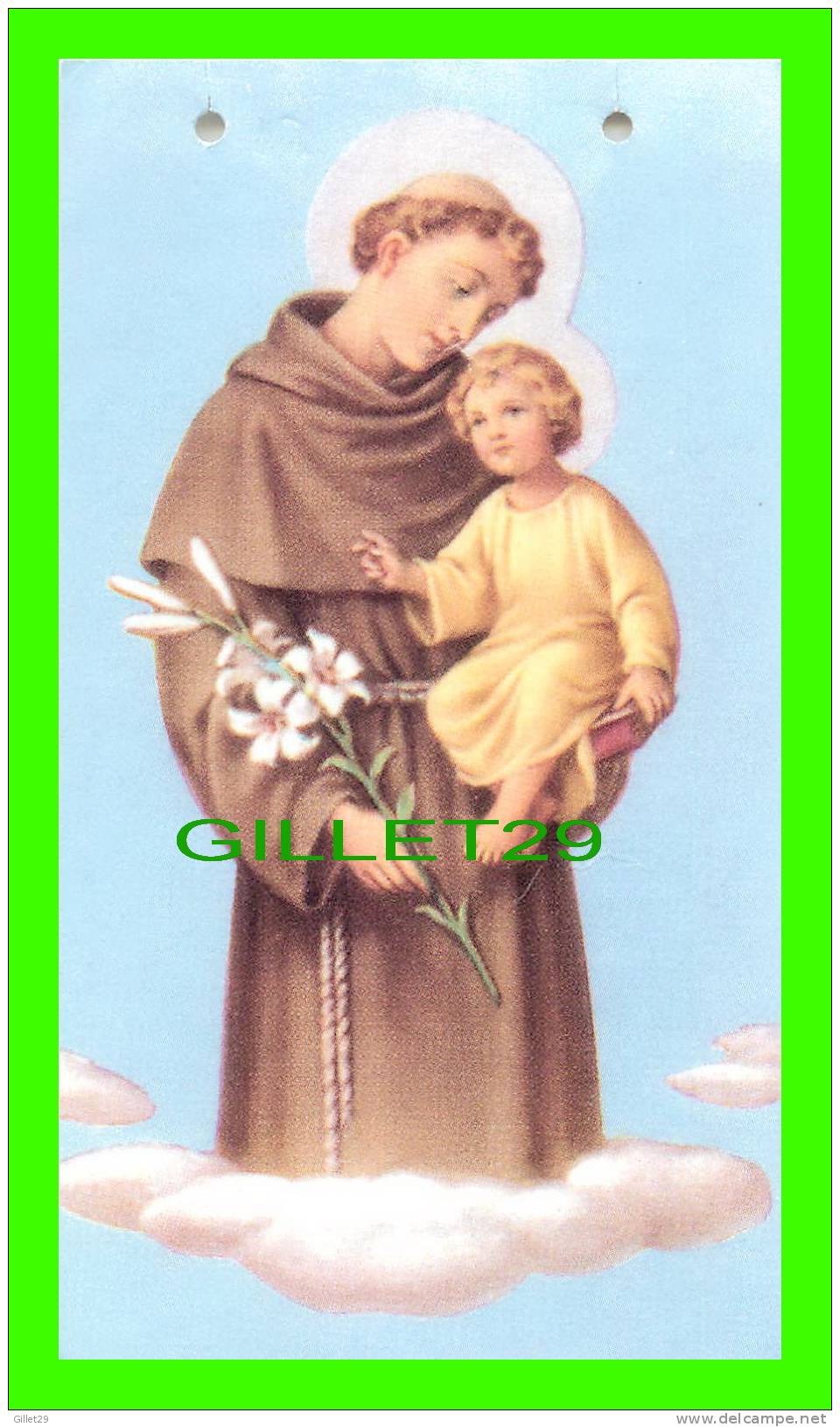 ST. ANTHONY SAINT OF MIRACLES - PRAYER IN THE BACK - FRANCISCAN FRIARS OF THE ATONEMENT - - Religion & Esotérisme