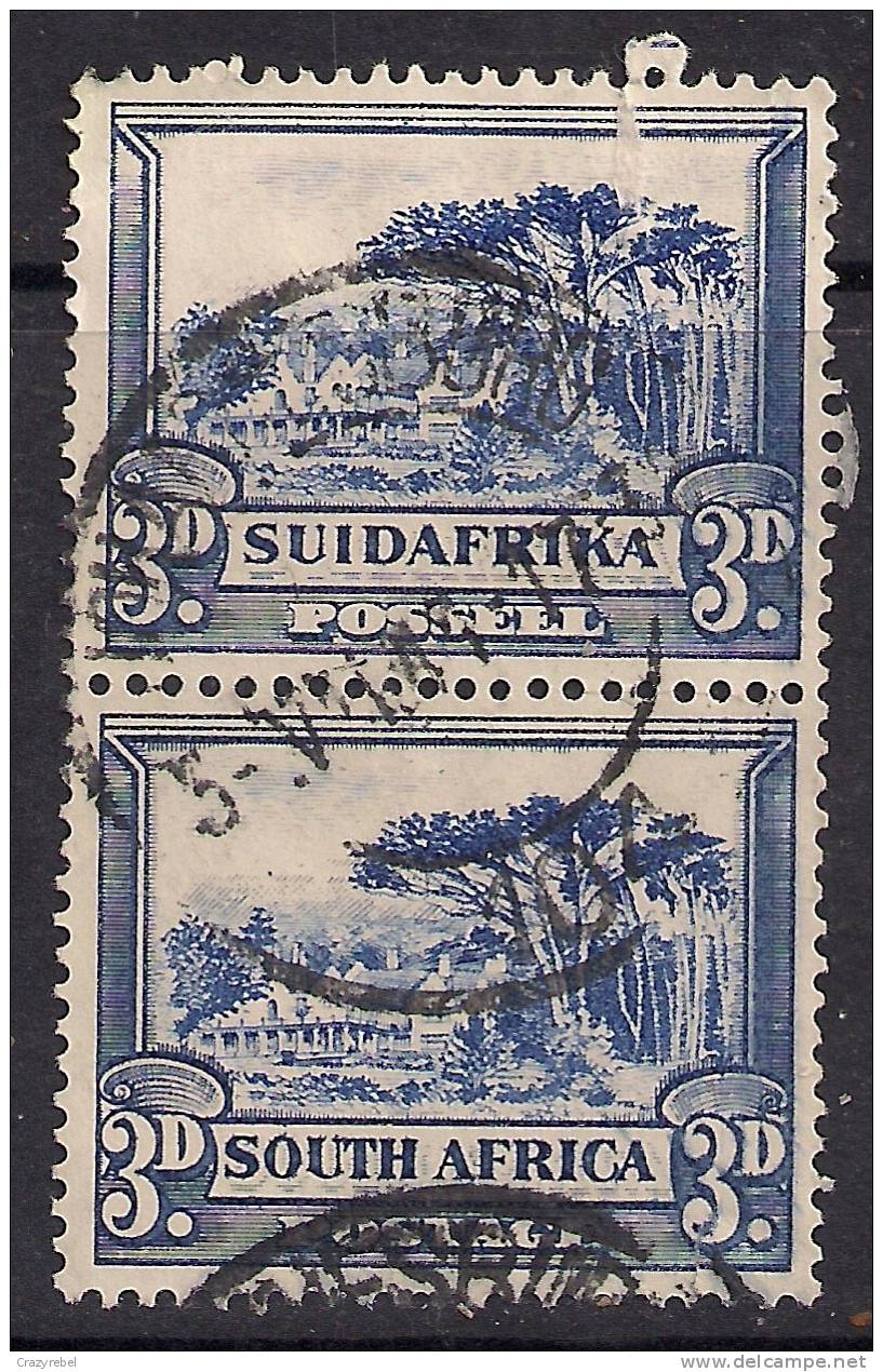 SOUTH AFRICA 1930 - 33  3d BILINGUAL PAIR USED STAMPS (E186) - Gebruikt