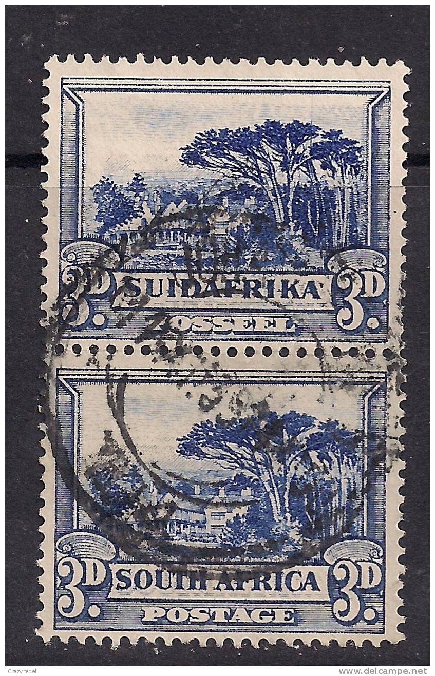 SOUTH AFRICA 1930 - 33  3d BILINGUAL PAIR USED STAMPS (E187) - Used Stamps