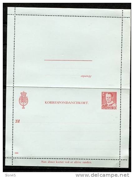 Denmark   Postal Stationary Card   Unused - Postal Stationery