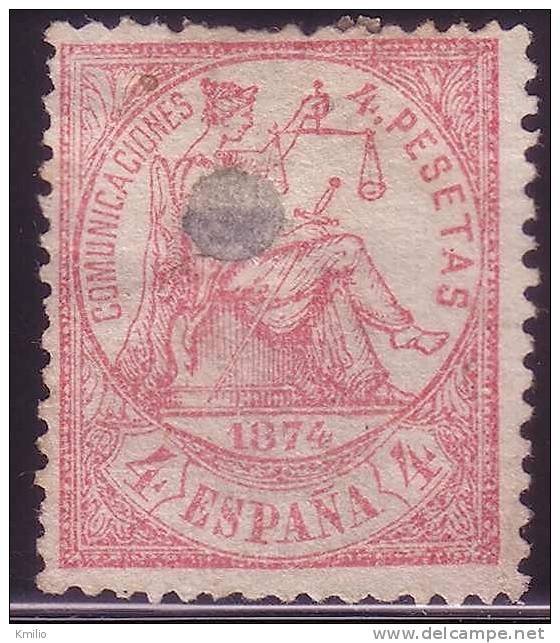 Edifil 151T Alegoría 4 Pts Carmín Taladrado - Used Stamps