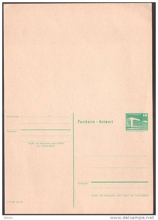 DDR,  P85 , Xx  (515)* - Cartes Postales - Neuves