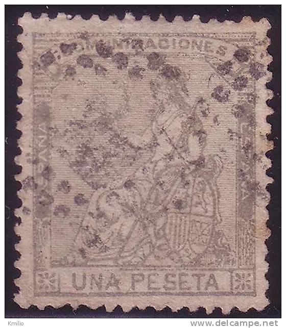 Edifil 138 1 Pts Gris I Republica De 1873 Usado, Catalogo 46 Eur - Oblitérés