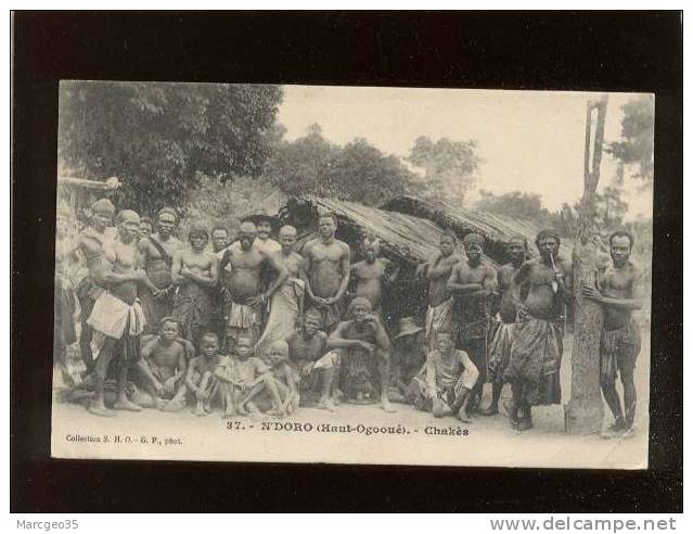 N'doro Haut Ogooué Chakès édit.S.H.O. , G.P. N° 37 Animée Gabon - Gabon