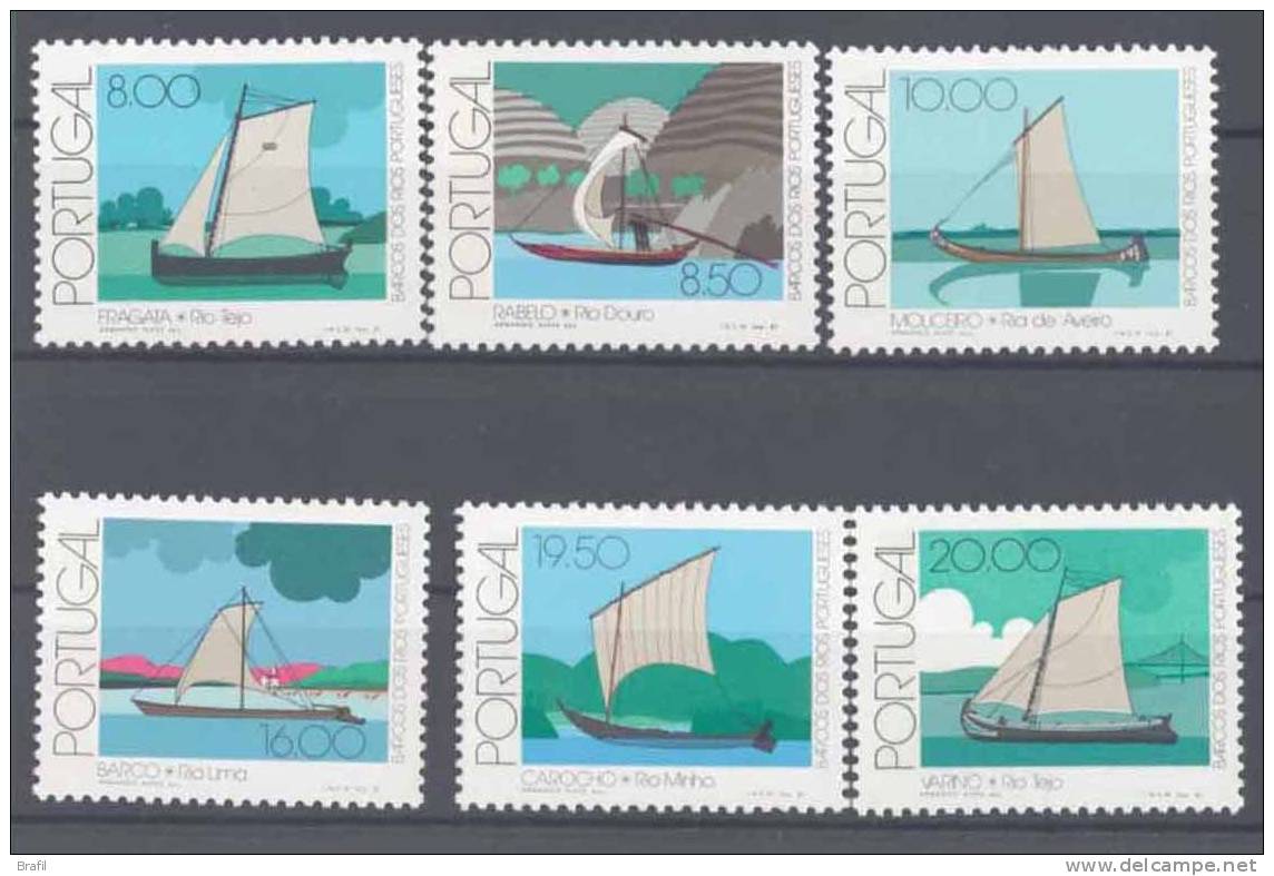 1981 Portogallo, Imbarcazioni Fluviali Banche Navi , Serie Completa Nuova - Ungebraucht