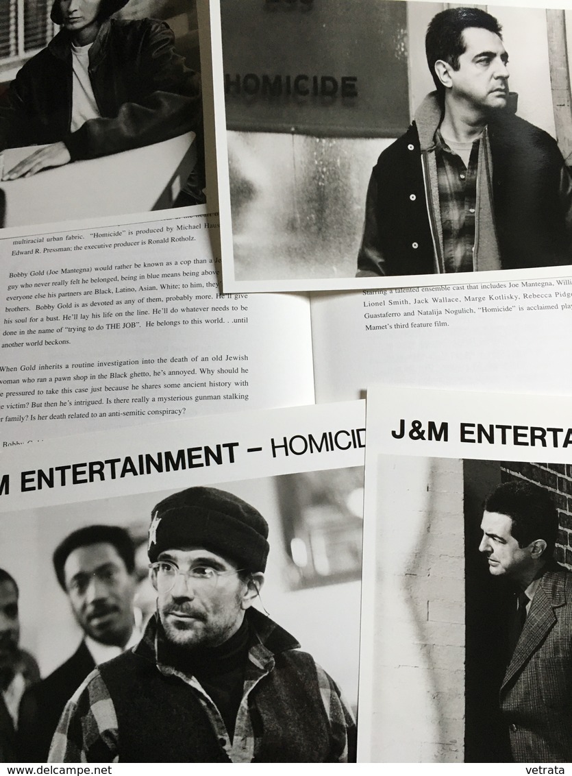 Dossier De Presse : Homicide, Film De David Mamet  : Cannes 1991, Sélection Officielle. 20 Pages En Anglais , Avec 5 Pho - Magazines