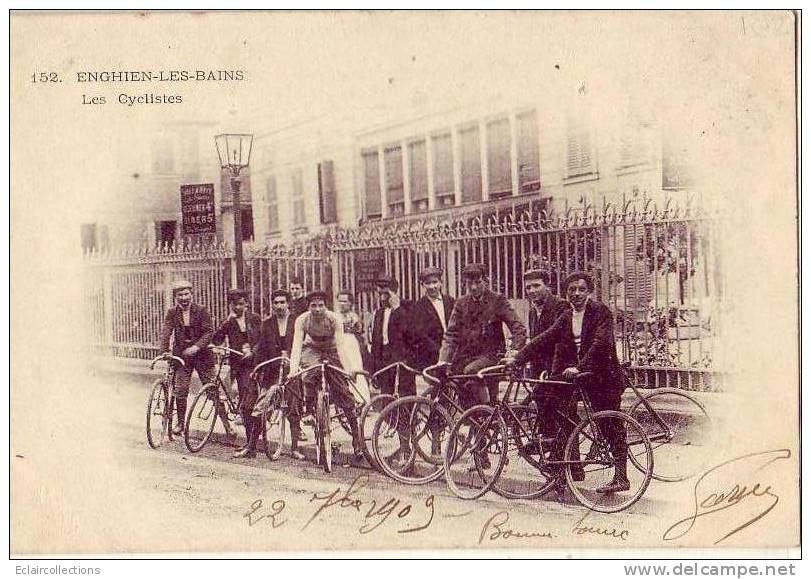 Enghien Les Bains.....Les Cyclistes.. Vélos    ( Voir Scan) - Enghien Les Bains