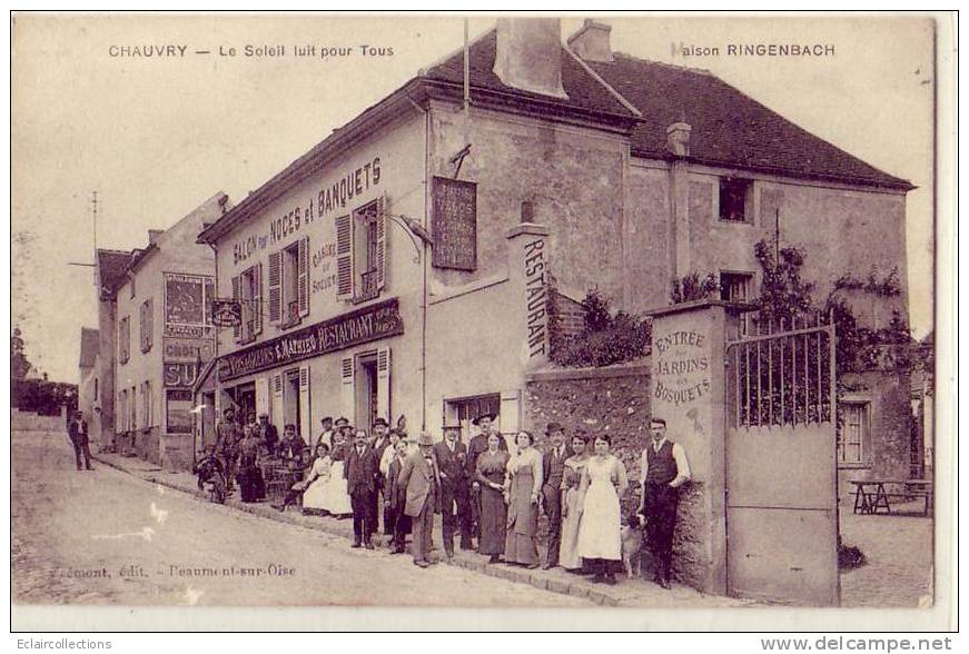 Chauvry .............Maison Ringenbach. Restaurant.. Pour Noces Et Banquets  ( Voir Scan) - Sonstige & Ohne Zuordnung