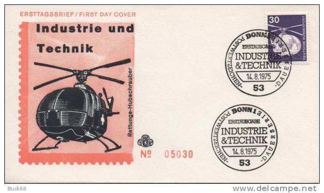 ALLEMAGNE GERMANY Premier Jour FDC Poste  698 HELICOPTER HElicopter Hubschrauber - Autres & Non Classés