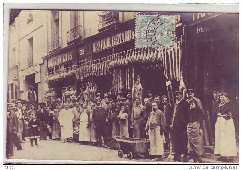 PARIS - Porcs En Gros - Mon Paul Renard - Rue De Montorgueil Et De La Grande Truanderie - Carte Photo - Arrondissement: 01