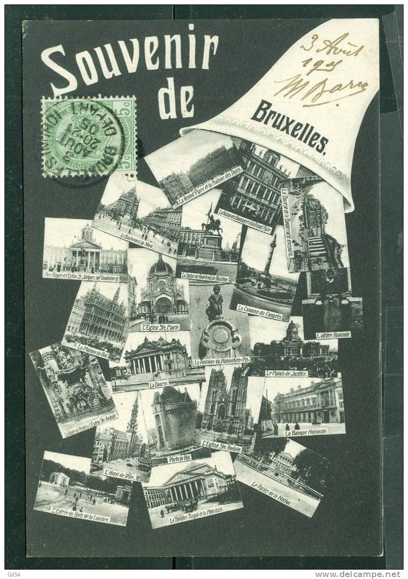 Souvenir De Bruxelles - Multivues , Vues Multiples  - Sa100 - Avenues, Boulevards