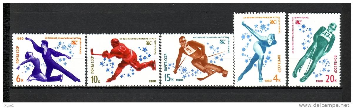 USSR Soviet Union 1980 Olympic Games 5v MNH** O602 - Hiver 1980: Lake Placid