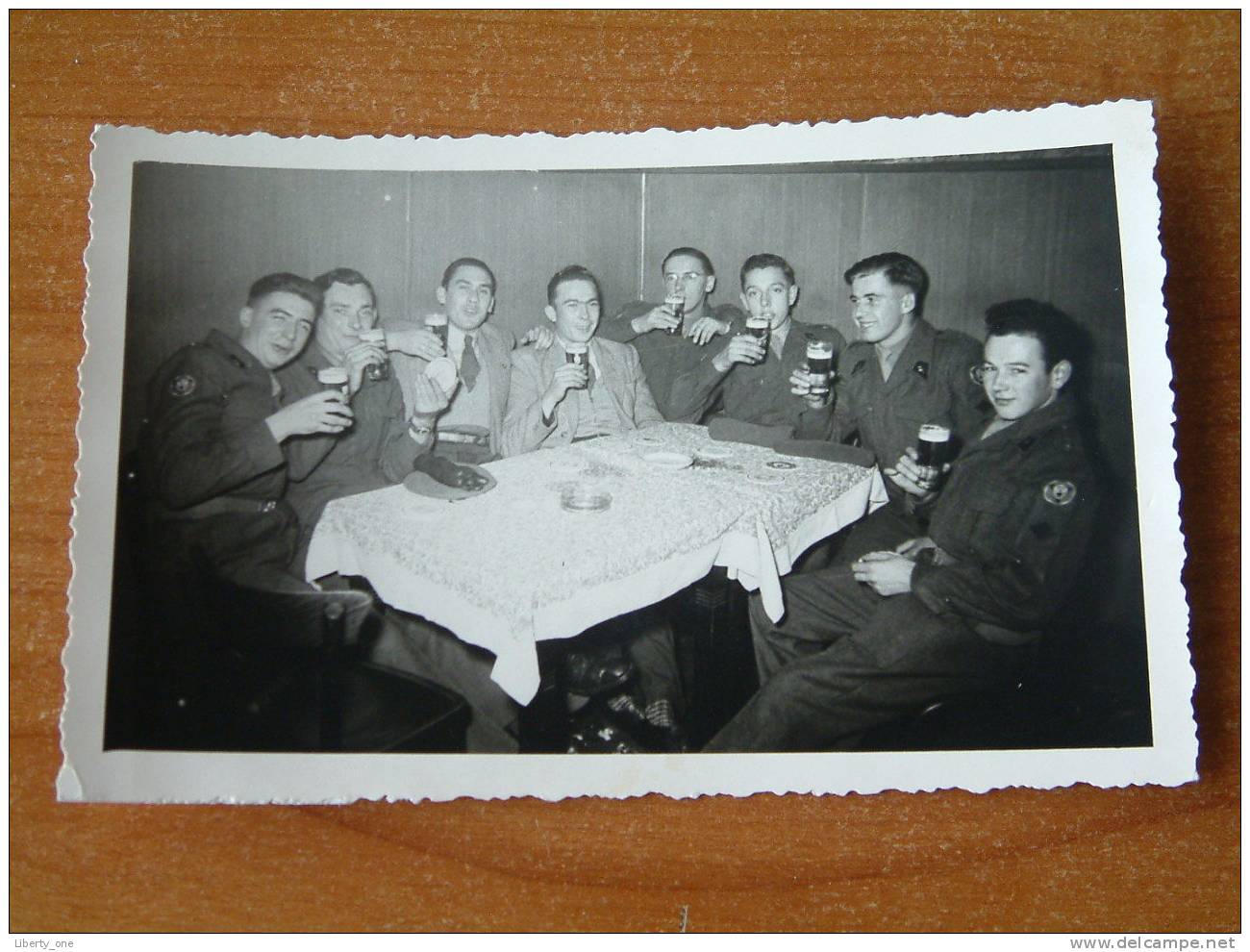 GROEP SOLDATEN ( Luistercentrum 5 TTR Sectie 3 A 2 ) ( Phot. Hiller - Anno 1953 ) - ( Zie Foto Voor Details ) ! - War, Military