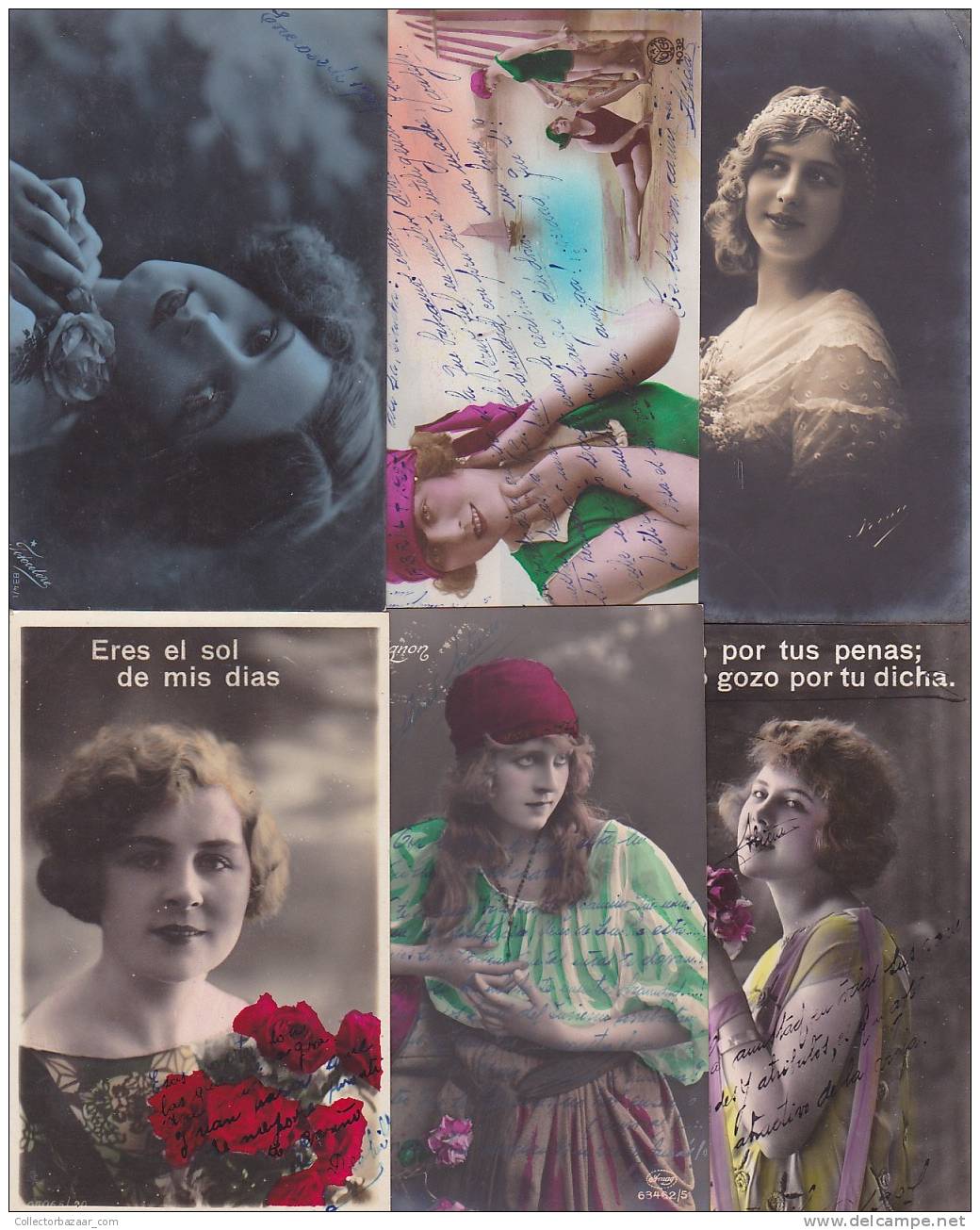 35 FANCY WOMAN ART DECO CA1900 POSTCARDS [WIN410] - Mujeres