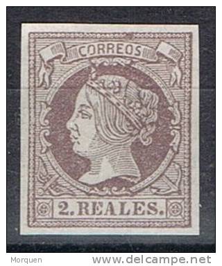 Viñeta 2 Reales 1860,  España Num 56. Repro - Plaatfouten & Curiosa