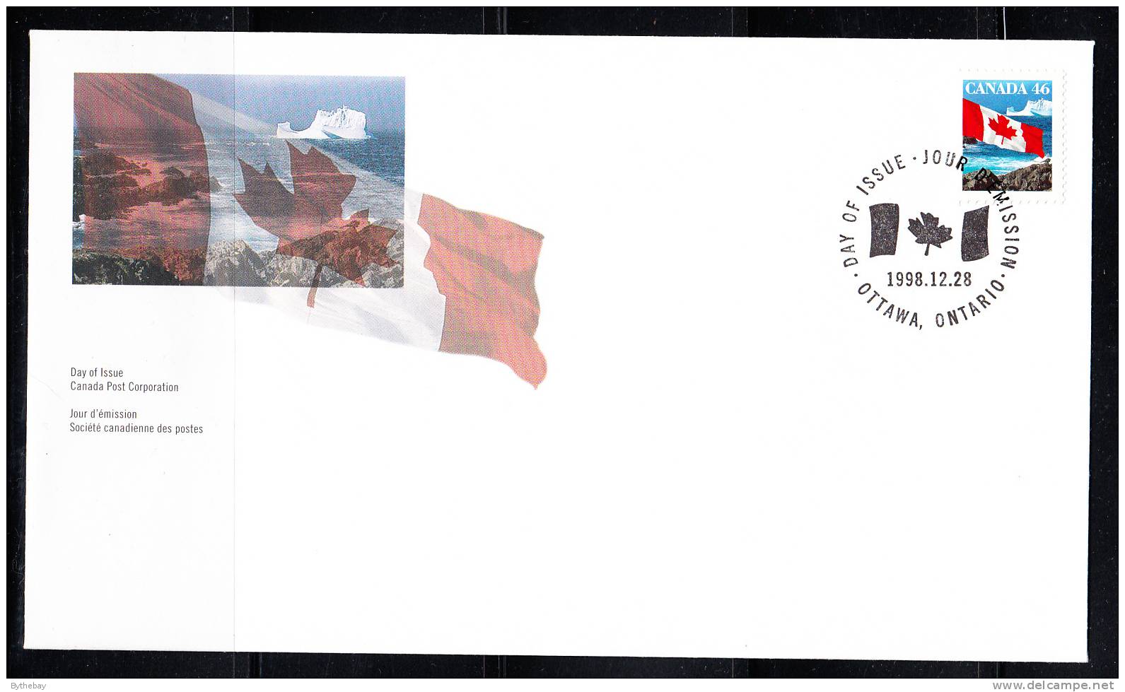 Canada FDC Scott #1682 46c Flag Over Iceberg Definitive - 1991-2000