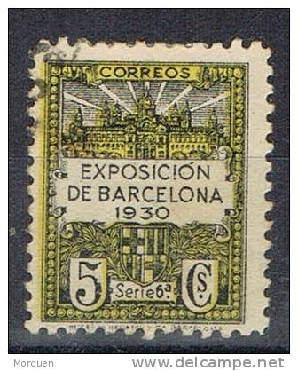 Sello Barcelona Recargo Exposicion  5 Cts 1930, VARIEDAD, Edifil Num 6 º - Barcelone