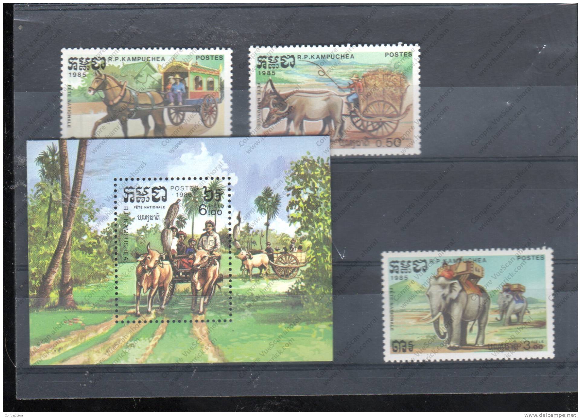 KAMPUCHEA Nº Hb 48 Y 519 Al 521 - Andere & Zonder Classificatie