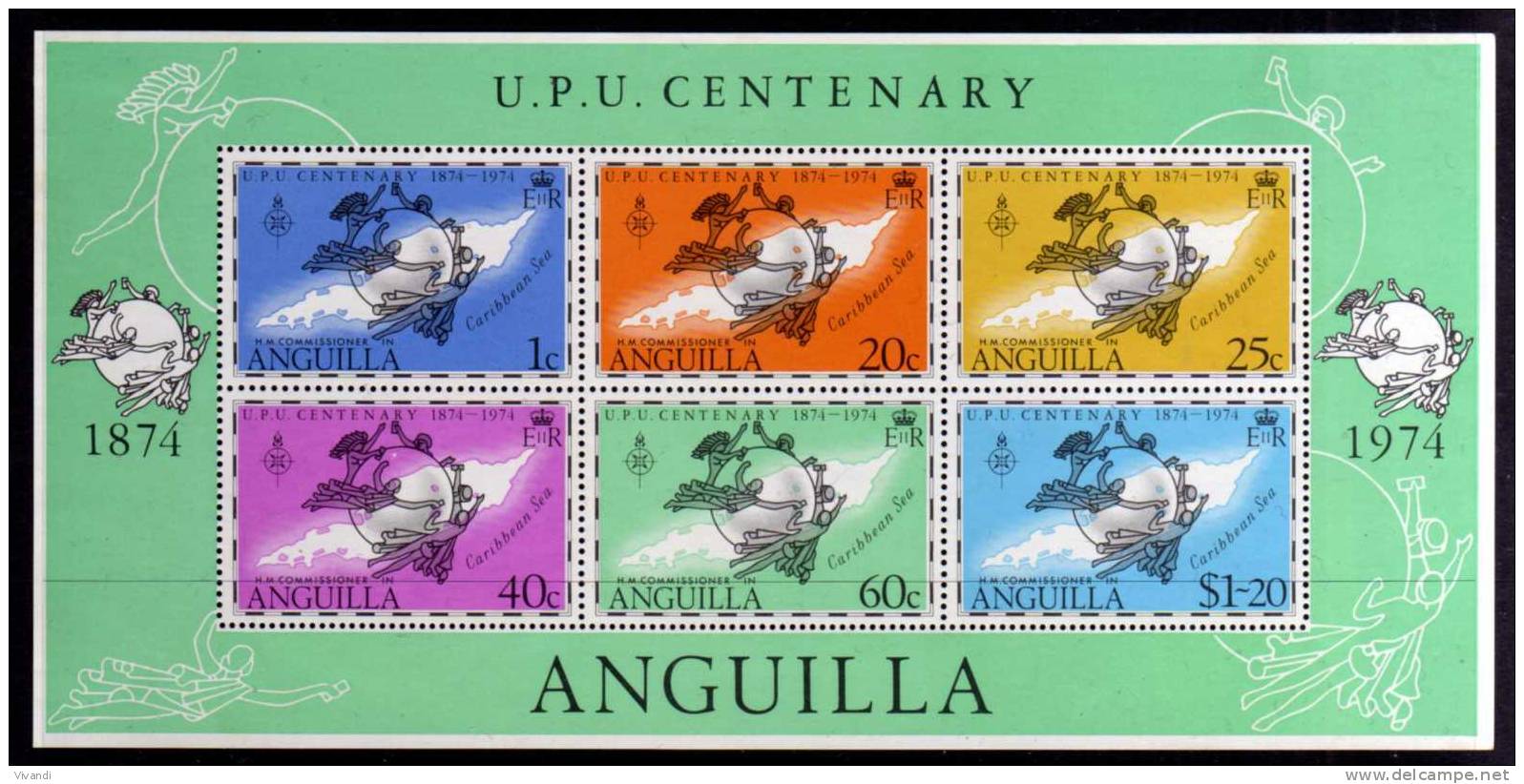 Anguilla - 1974 - UPU Centenary Miniature Sheet - MNH - Anguilla (1968-...)