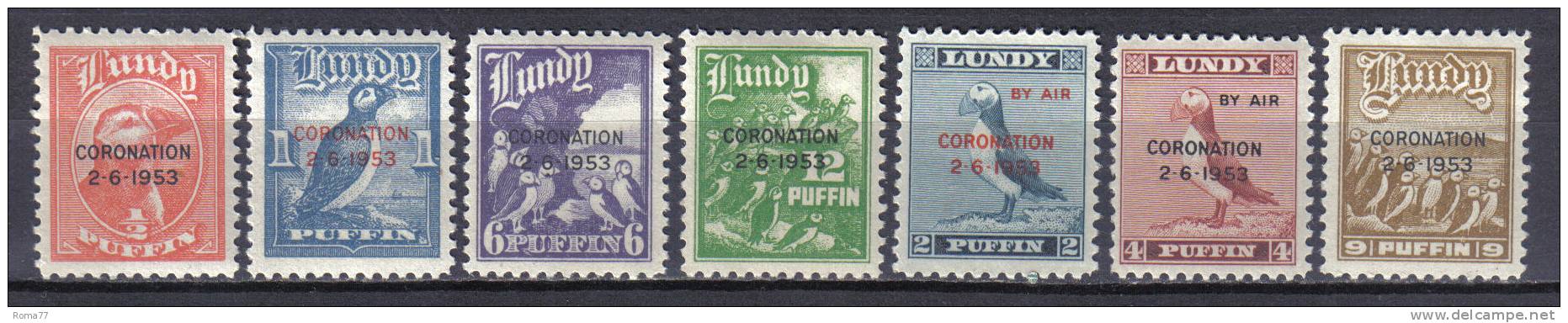 AP665 - LUNDY  1953, La Serie Emessa Per L'incoronazione  *  Mint - Local Issues