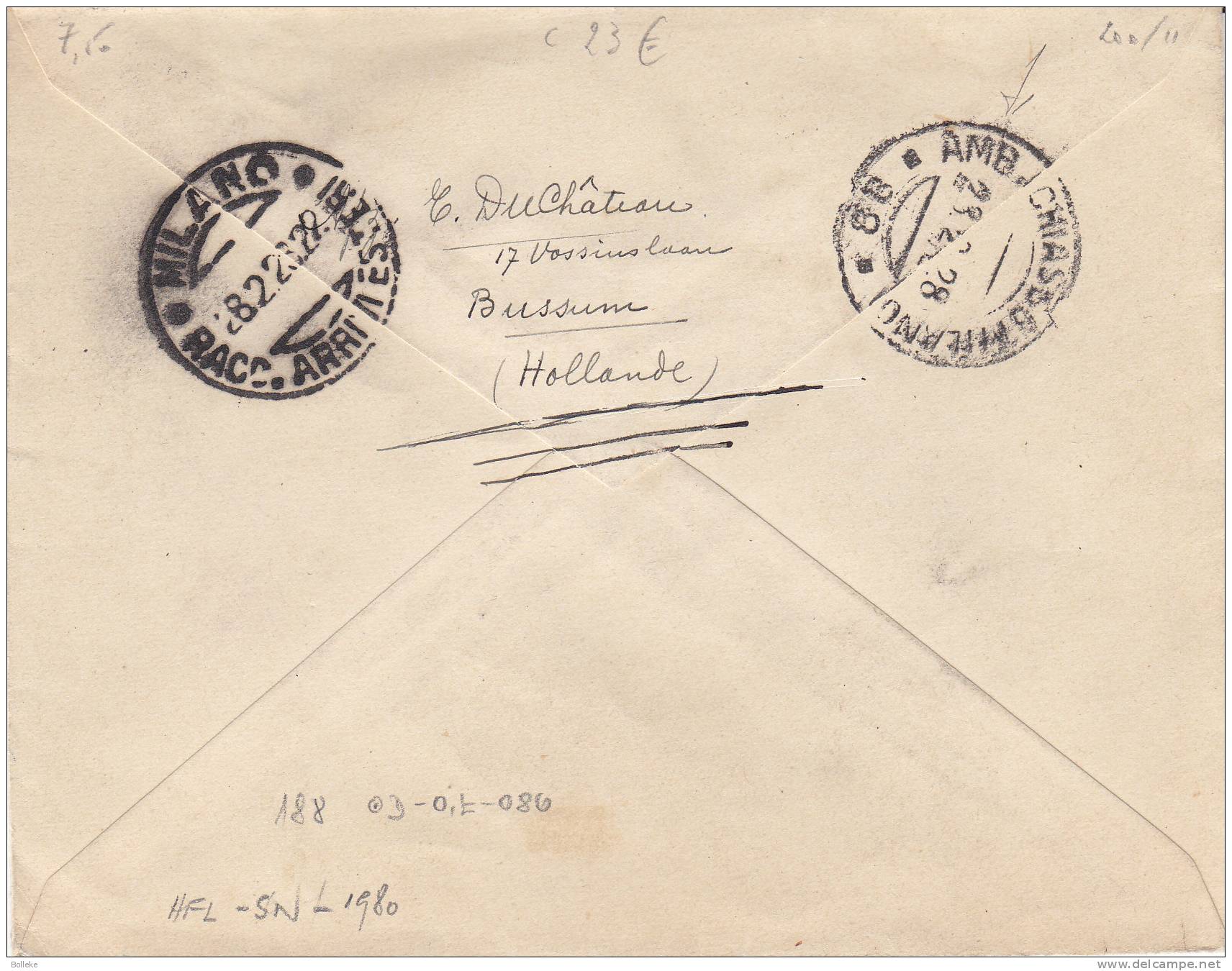 Pays Bas - Lettre Recommandée De 1928 - Bussum - Valeur 23 Euros - Storia Postale