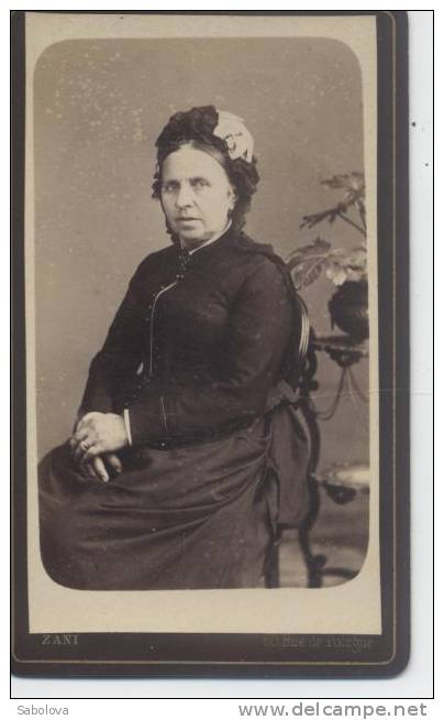 Photo 1870/1880. Environ 10,5 Sur 6,5 Photographe Zani Saint Germain En Laye Vieille Dame - Antiche (ante 1900)