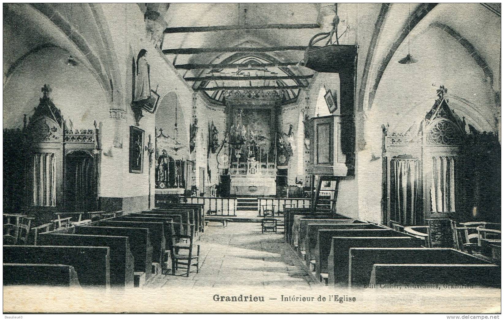 48 - GRANDRIEU - IINTERIEUR DE L'EGLISE - Gandrieux Saint Amans