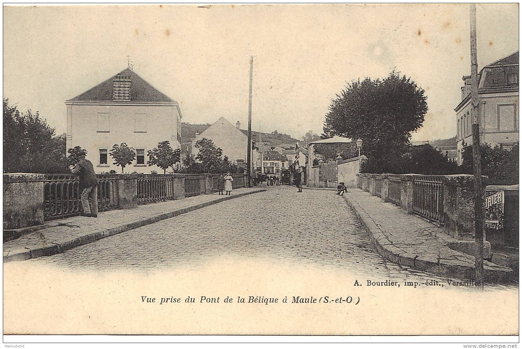 MAULE. (S Et O) Vue Prise Du Pont De La Bélique - Maule