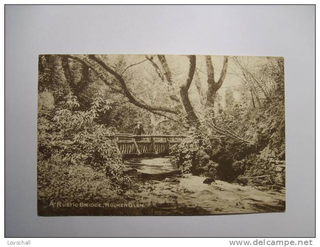 Rouken Glen. - A Rustic Bridge. (13 - 9 - 1920) - Renfrewshire