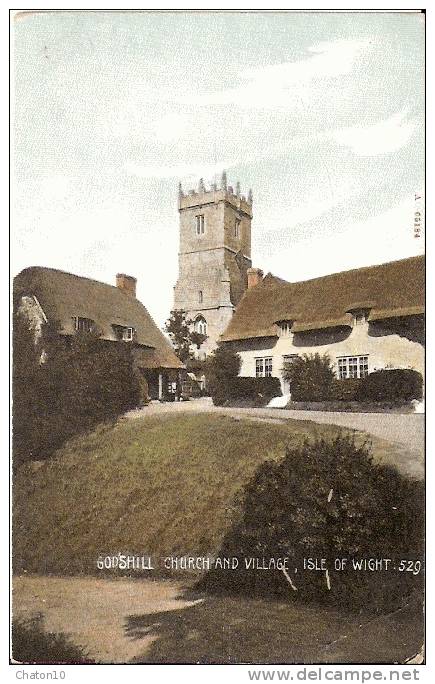 ISLE OF WIGHT - Godshill - Church And Village. 529 (carte Couleur) - Other & Unclassified