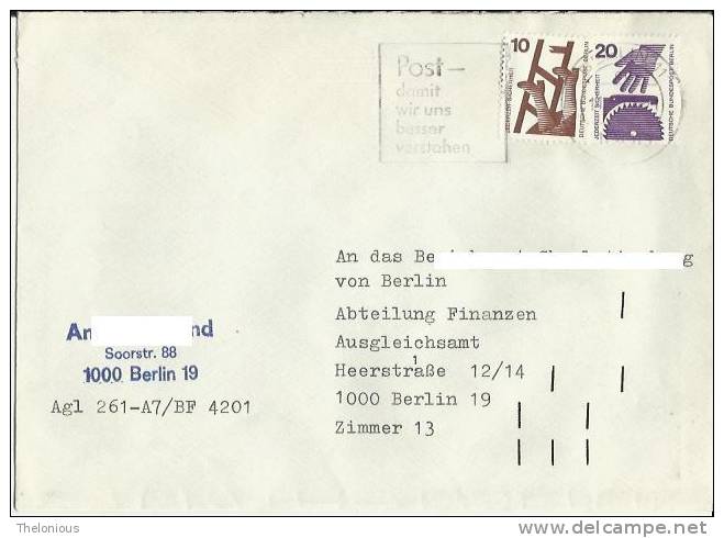 # Lettera Viaggiata Spedita Da Berlino A Berlino Il 1977 - Cartas & Documentos