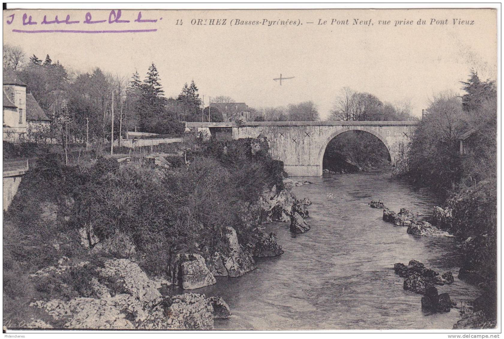 CPA - (64) Orthez - Le Pont Neuf Vue Prise Du Pont Vieux - Orthez