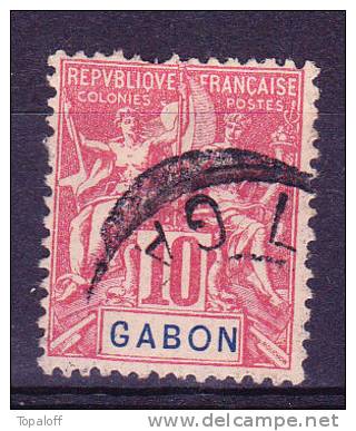 Gabon N°20 Oblitéré Dent Retournée - Oblitérés