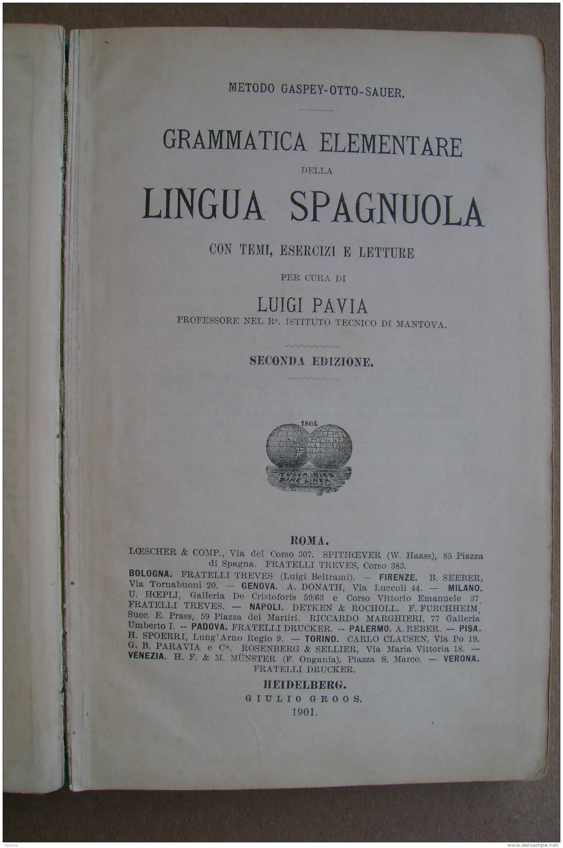 PAR/30 Metodo Gaspey-Otto-Sauer LINGUA SPAGNOLA Heidelberg 1901 - Dictionnaires