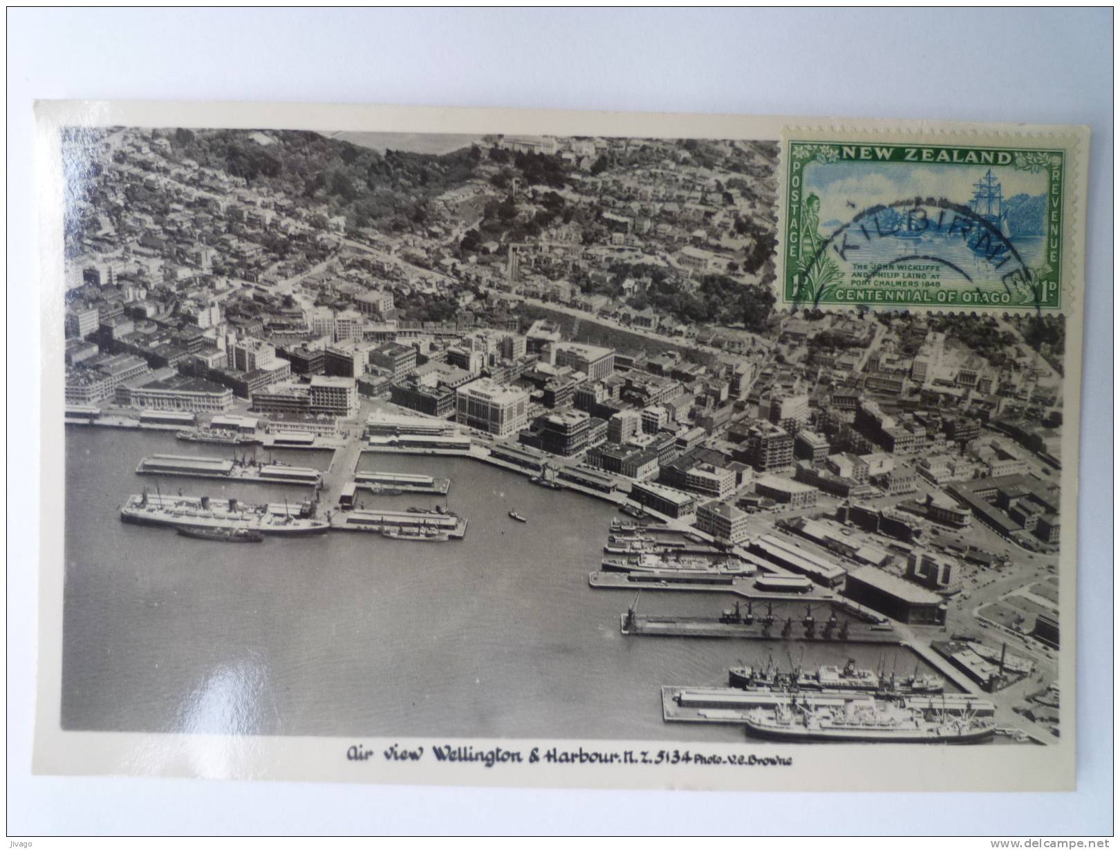 NOUVELLE-ZELANDE  : Air View  WELLINGTON  &  Harbour - Kiribati