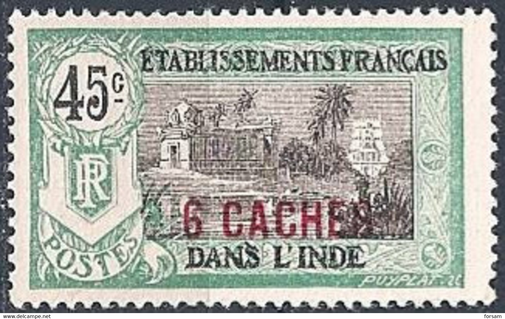 FRANCE INDIA..1923..Michel # 63...MLH. - Ungebraucht