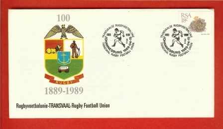 RSA 1989 Cover Mint Transvaal Rugby Union 770 - Rugby