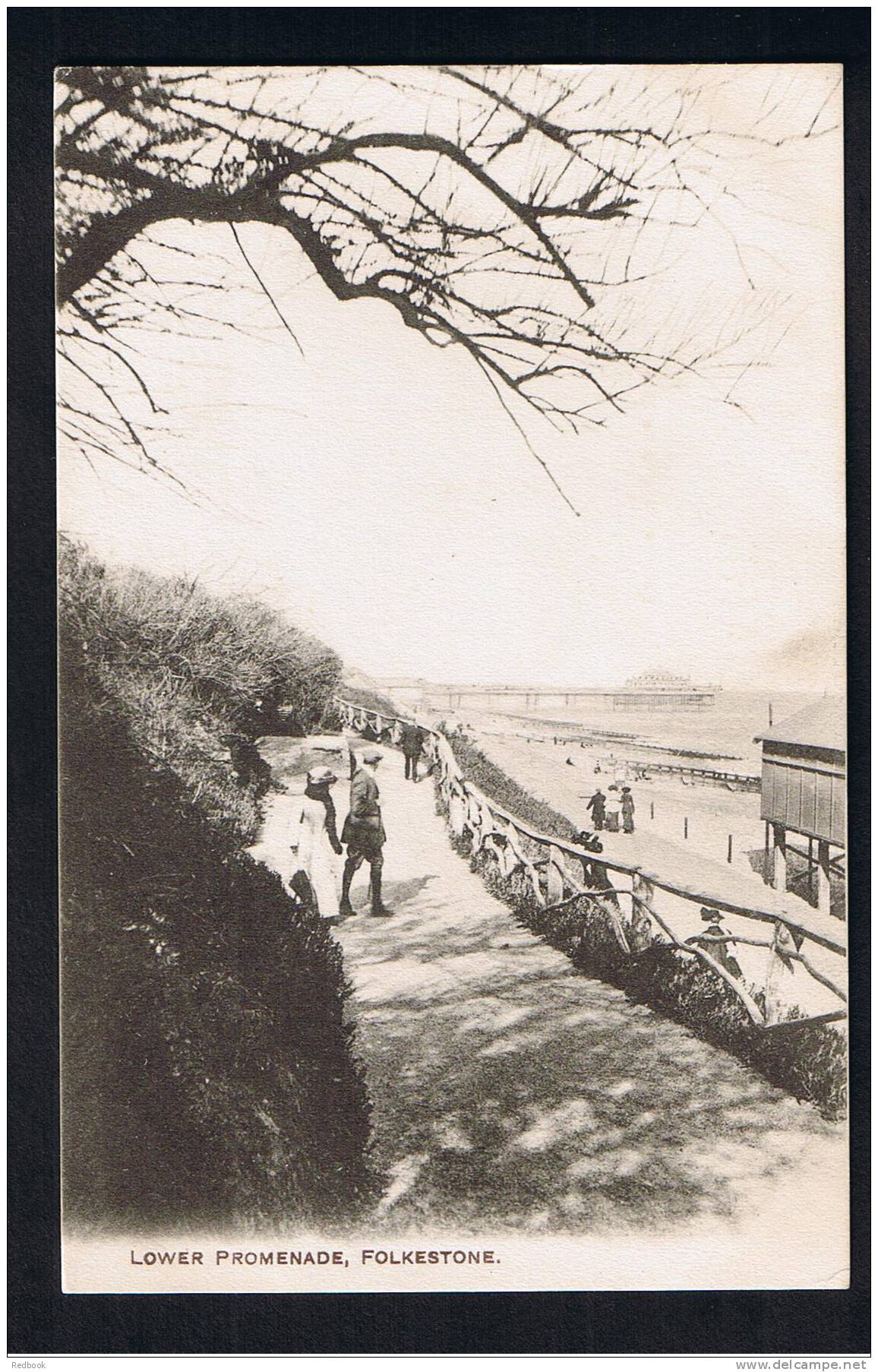RB 740 - Early Postcard Lower Promenade Folkestone Kent - Folkestone