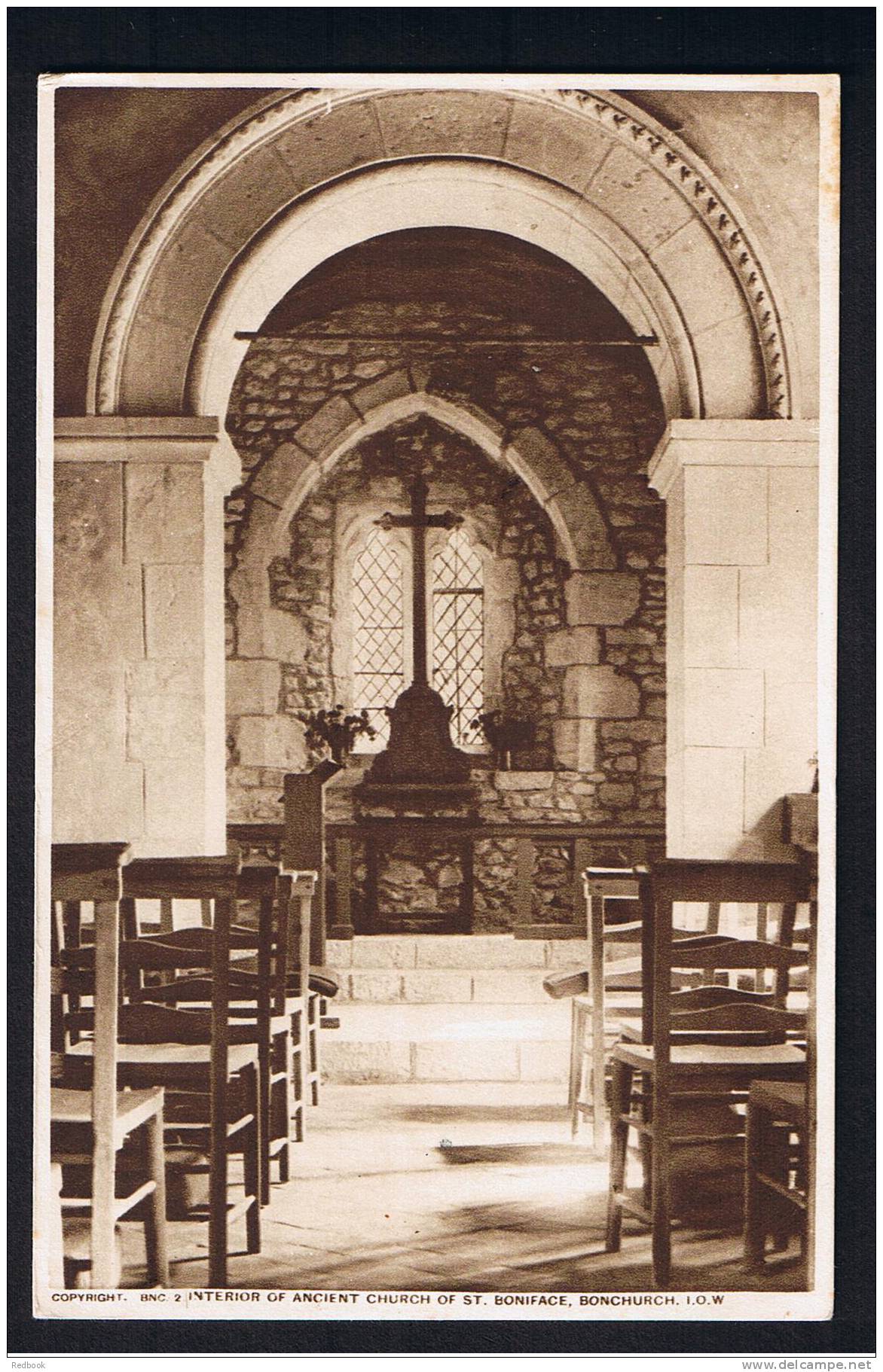 RB 740 - Raphael Tuck Postcard - Interior Of Ancient Church Of St Boniface Bonchurch Isle Of Wight - Autres & Non Classés