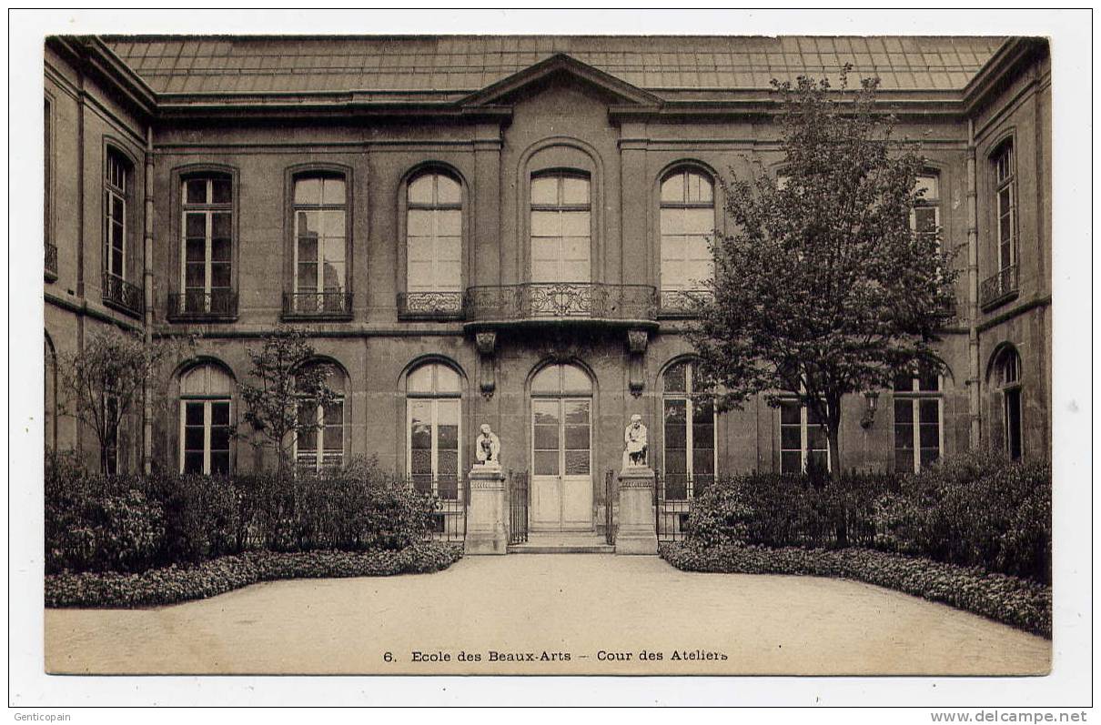 Q29 - PARIS - école Des Beaux-Arts  - Cour Des Ateliers (CARTE PIONNIERE) - Bildung, Schulen & Universitäten