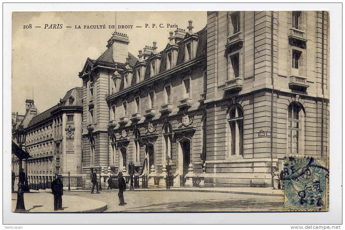 Q29 - PARIS - La Faculté De Droit (1904 - CARTE PIONNIERE) - Education, Schools And Universities