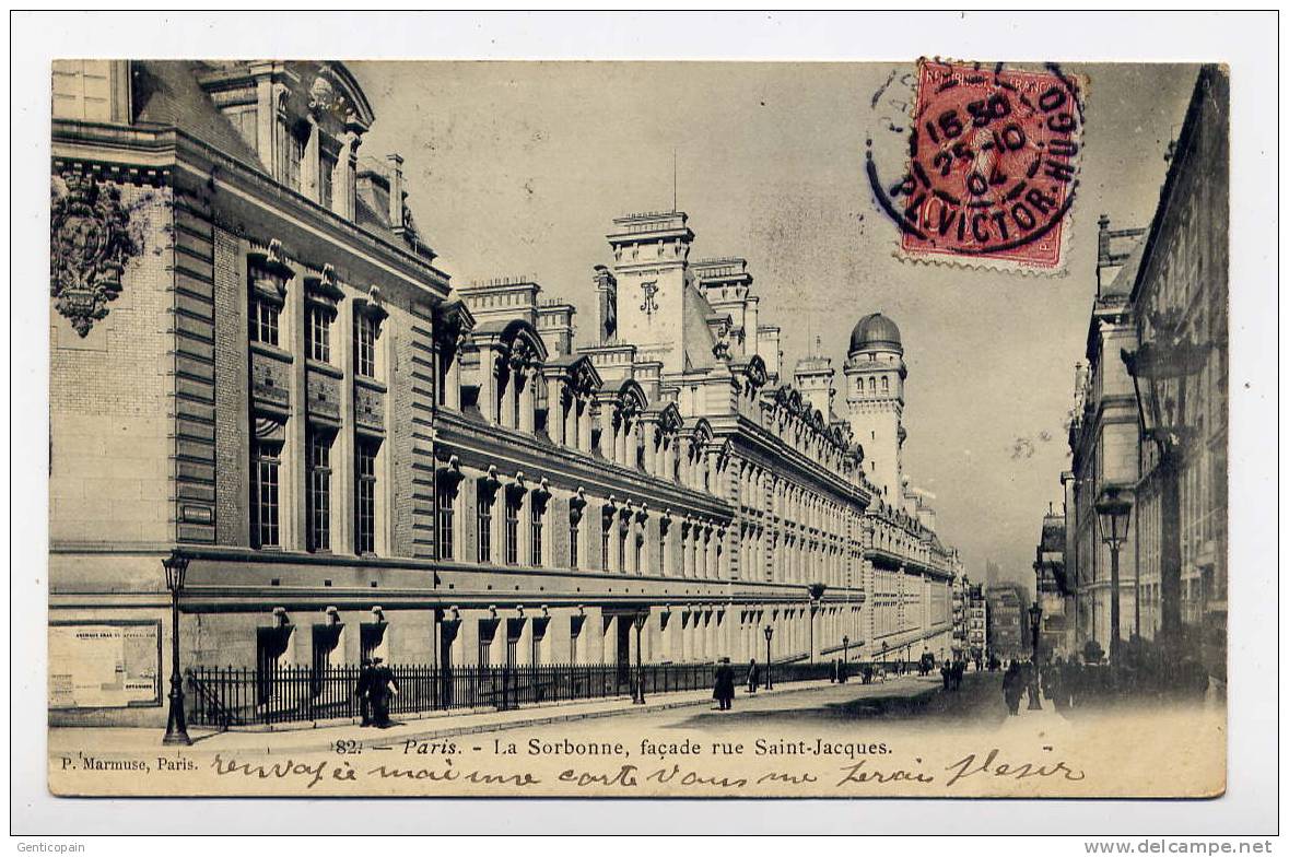 Q29 - PARIS V - La Sorbonne - Façade Rue Saint-Jacques (1904) - Enseignement, Ecoles Et Universités
