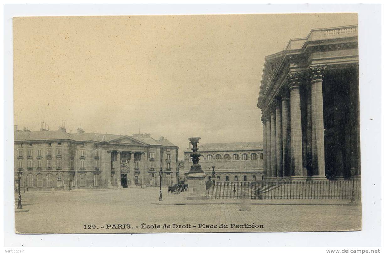 Q29 - PARIS V - école De Droit - Place Du Panthéon (CARTE PIONNIERE) - Enseignement, Ecoles Et Universités